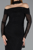 Midi Black Stony Cocktail Dress ABK2491