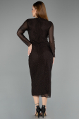 Midi Brown Stony Cocktail Dress ABK2492