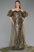 Long Olive Drab Evening Dress ABU5537
