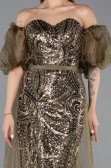 Long Olive Drab Evening Dress ABU5537