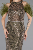 Long Olive Drab Evening Dress ABU5538