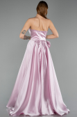 Long Powder Color Satin Evening Dress ABU5541