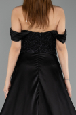 Long Black Beaded Evening Dress ABU5542