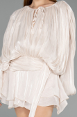Mini Beige Chiffon Party Dress ABK2499