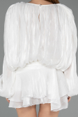 Mini White Chiffon Party Dress ABK2499
