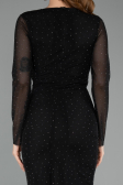 Midi Black Stony Cocktail Dress ABK2492