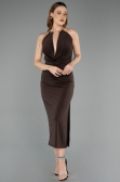 Midi Brown Party Dress ABK2495