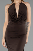 Midi Brown Party Dress ABK2495