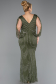 Long Olive Drab Stony Plus Size Evening Dress ABU5478