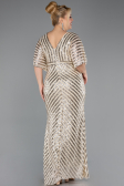 Mink Long Plus Size Evening Dress ABU2309