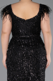 Black Long Plus Size Evening Dress ABU5182