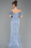 Long Indigo Beaded Evening Dress ABU5547