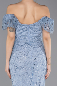 Long Indigo Beaded Evening Dress ABU5547