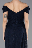 Long Navy Blue Laced Evening Dress ABU5553