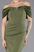 Midi Olive Drab Party Dress ABK2501