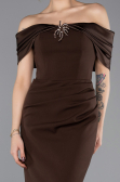 Midi Brown Party Dress ABK2501