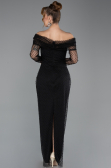Long Black Beaded Evening Dress ABU5550