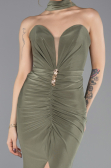 Long Olive Drab Evening Dress ABU5561
