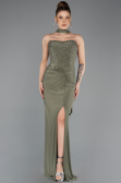 Long Olive Drab Prom Gown ABU5564