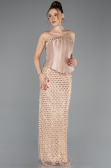 Long Gold Beaded Evening Dress ABU5556