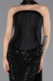 Long Black Beaded Evening Dress ABU5556