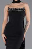 Long Black Mermaid Evening Gown ABU5566