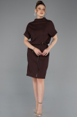 Midi Brown Cocktail Dress ABK2494