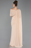 Long Beige Chiffon Evening Dress ABU5418