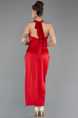 Midi Red Satin Party Dress ABK2506