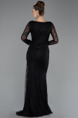 Long Black Dantelle Evening Dress ABU5588