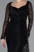 Long Black Dantelle Evening Dress ABU5588