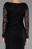 Long Black Dantelle Evening Dress ABU5588