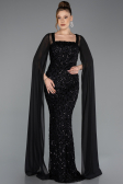 Long Black Scaly Evening Dress ABU5589