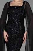 Long Black Scaly Evening Dress ABU5589