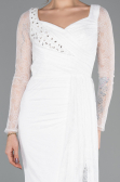 Long White Dantelle Evening Dress ABU5588