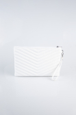 White Leather Evening Bag KC413