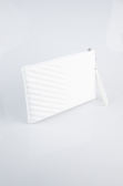 White Leather Evening Bag KC413