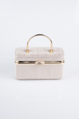 Light Gold Laser Cut Box Bag KC149