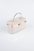 Light Gold Laser Cut Box Bag KC149