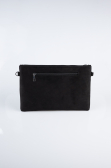 Black-Silver Suede Evening Bag KC414