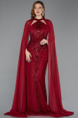 Long Burgundy Evening Dress ABU5595