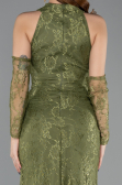 Long Olive Drab Dantelle Mermaid Prom Dress ABU5598