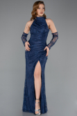Long Navy Blue Dantelle Mermaid Prom Dress ABU5598
