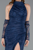 Long Navy Blue Dantelle Mermaid Prom Dress ABU5598