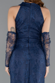 Long Navy Blue Dantelle Mermaid Prom Dress ABU5598
