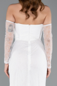 Long White Dantelle Evening Dress ABU5603