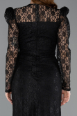 Long Black Dantelle Evening Dress ABU5604