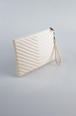 Beige Leather Evening Bag KC413