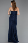 Long Navy Blue Dantelle Evening Dress ABU5587