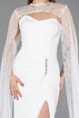 Long White Dantelle Evening Dress ABU5614